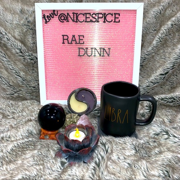 Rae Dunn Libra ♎️ Zodiac Black Ceramic Mug 16oz - Picture 1 of 6